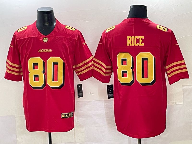 Men Nike San Francisco 49ers #80 Rice Red Limited NFL 2025 Jersey 0023->san francisco 49ers->NFL Jersey
